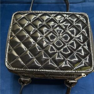 Caboodles Black Quilted Vinyl Travel / Toiletry Bag